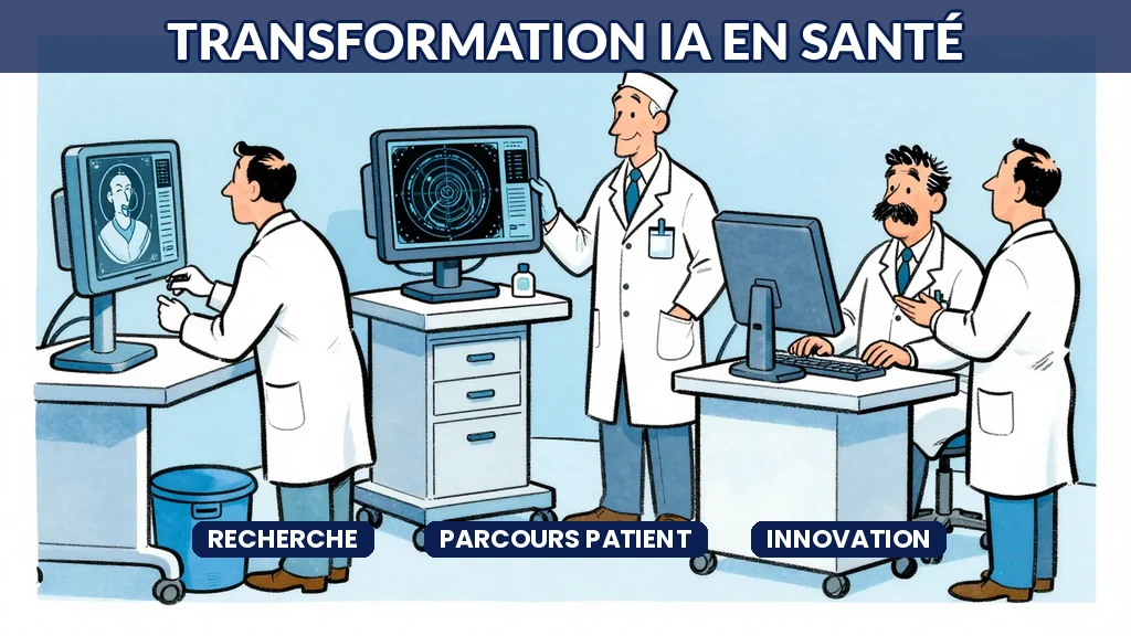 Transformation IA dans le secteur de la santé, de la R&D au parcours patient