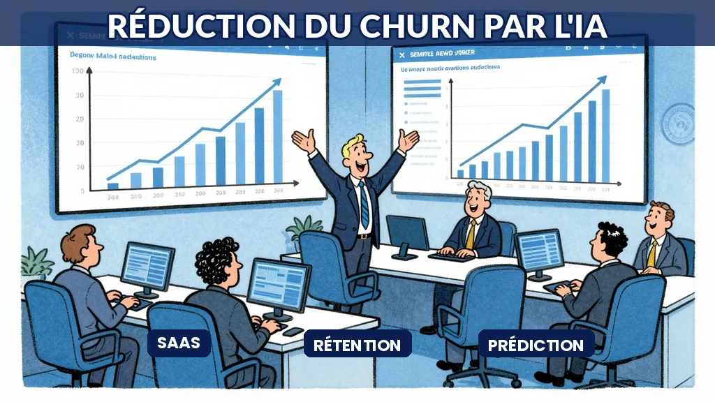 Éditeur SaaS utilisant l'IA pour réduire le churn et améliorer la rétention client