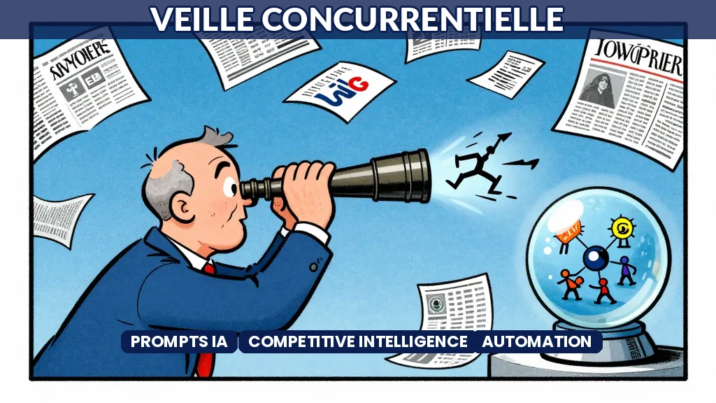 Un analyste examine des écrans avec des métriques concurrentes actualisées en temps réel, pendant qu'une IA synthétise automatiquement les données