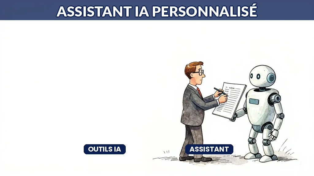 Un assistant IA virtuel interagissant avec des documents d'entreprise et des tableaux de bord d'analyse