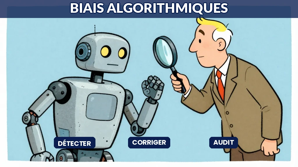 Visualisation graphique montrant disparités de performance entre groupes, barres colorées inégales, symboles d'équité