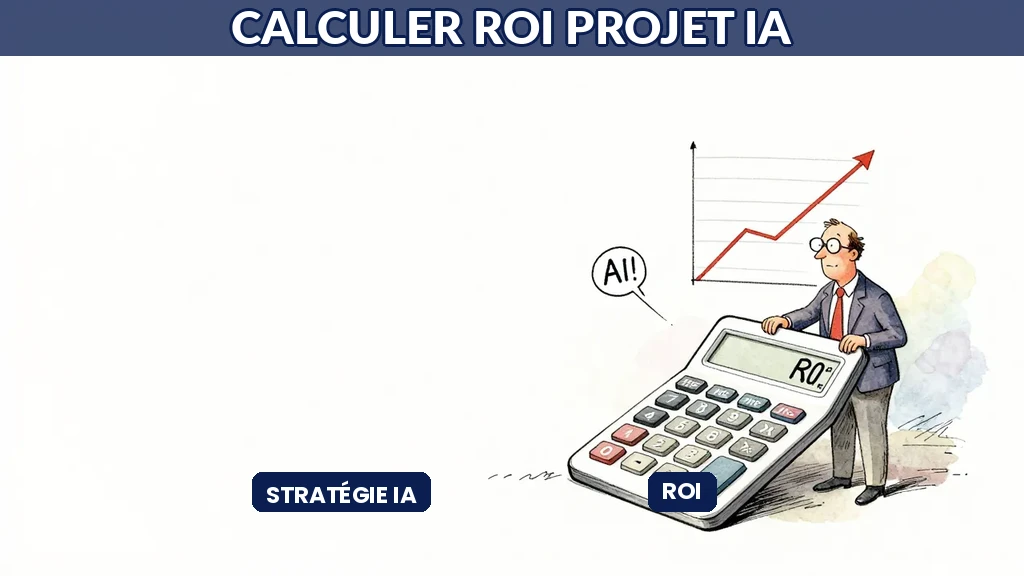 Directeur financier français calculant le retour sur investissement IA