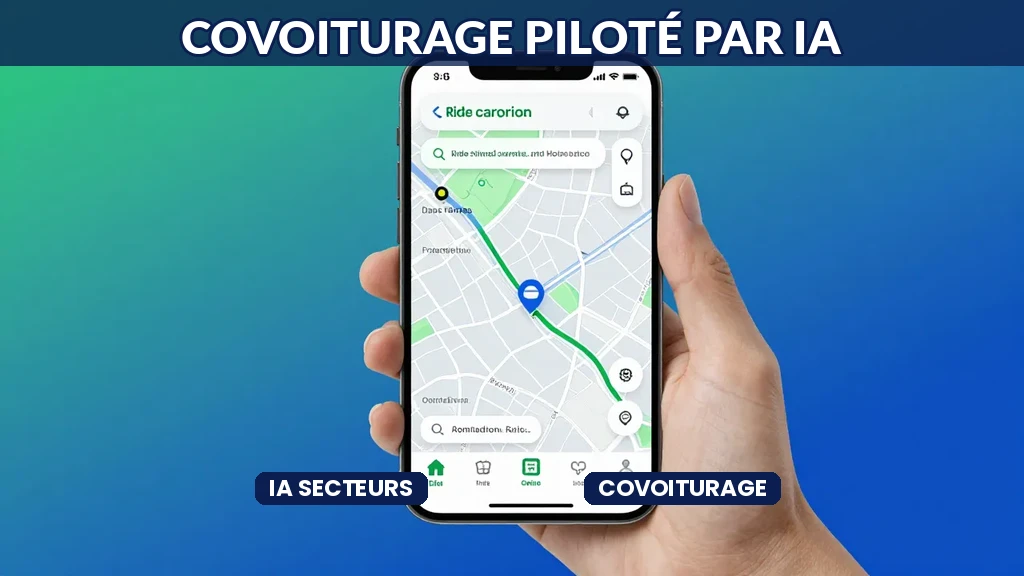Application covoiturage carte appairage temps réel passagers conducteurs IA