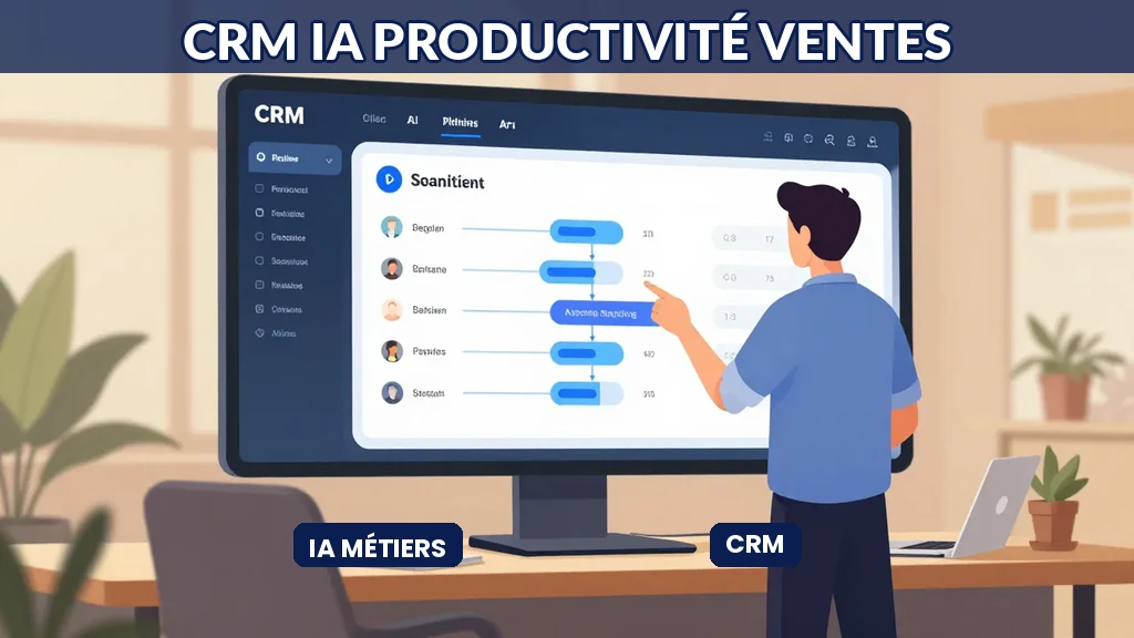 CRM IA avec commercial et tableau de bord intelligent recommandations