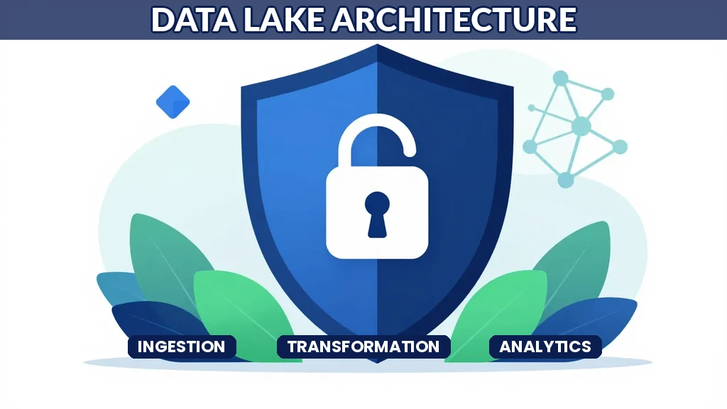 Data lake moderne avec trois couches: ingestion de sources, nettoyage et transformation, et consommation métier