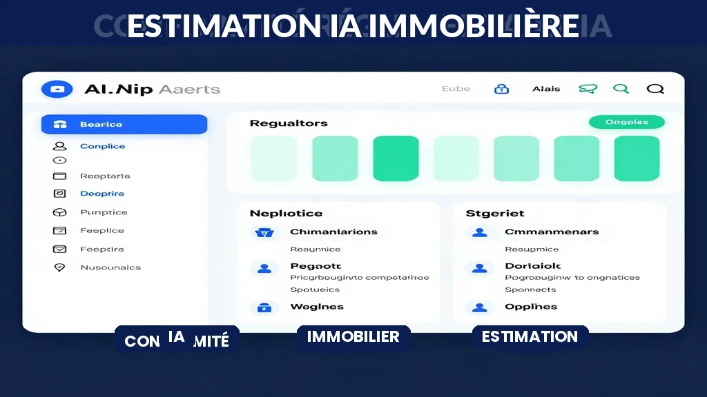Interface d'estimation automatique d'une propriété avec données de marché et indicateurs de valorisation