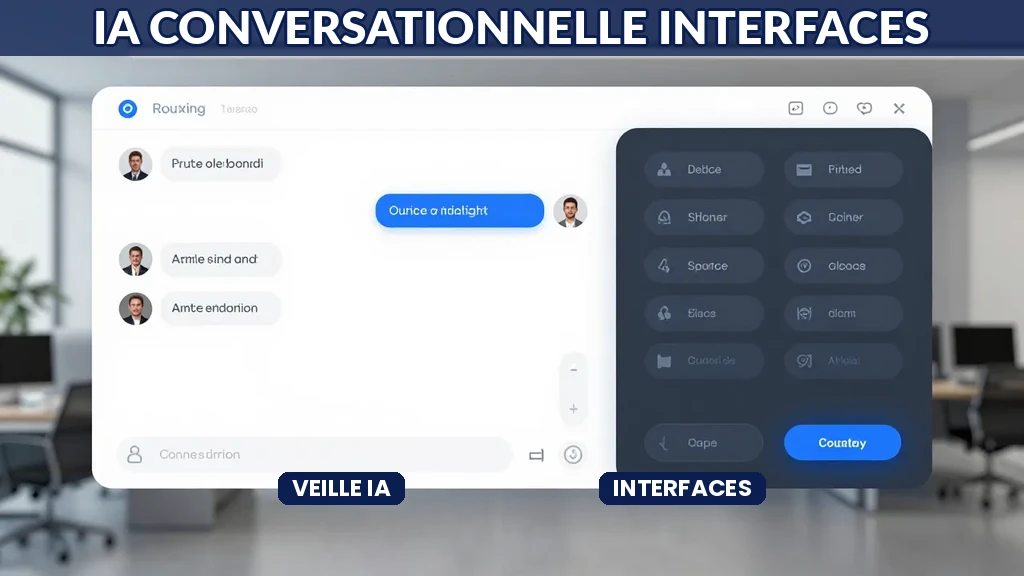 Interface conversationnelle IA remplaçant progressivement les menus et boutons traditionnels des applications