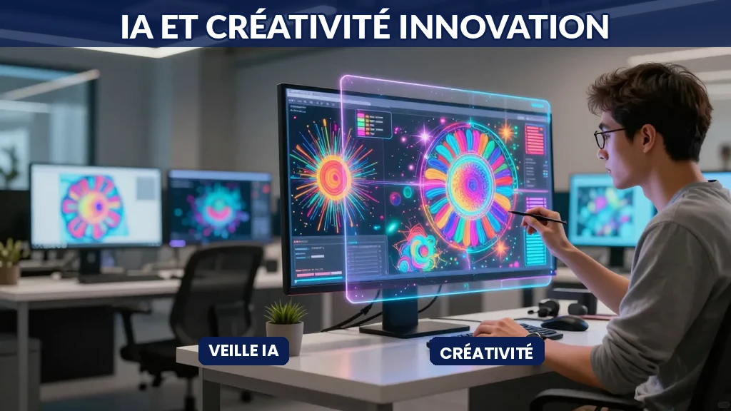 Artiste numérique collaborant avec IA fusion entre créativité humaine et génération algorithmique