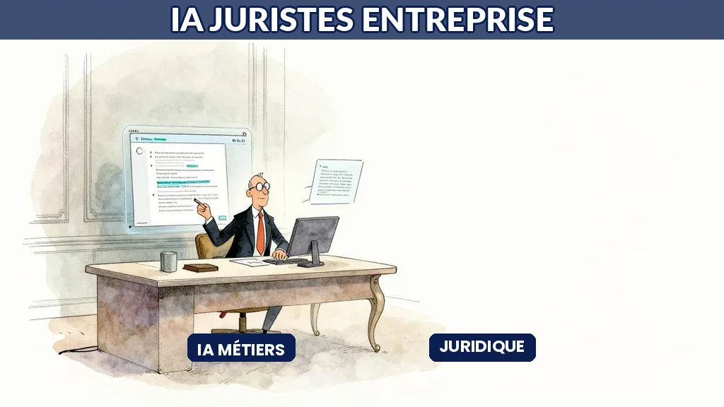 Un juriste étudiant des documents contractuels avec l'aide d'une interface d'analyse IA