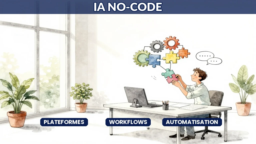 Responsable métier français construisant une application IA sur une plateforme no-code sans passer par une équipe de développeurs