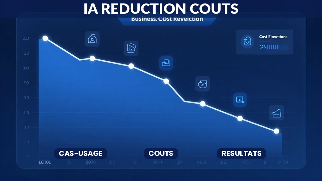 Courbe reduction couts par domaine grace intelligence artificielle resultats concrets mesures