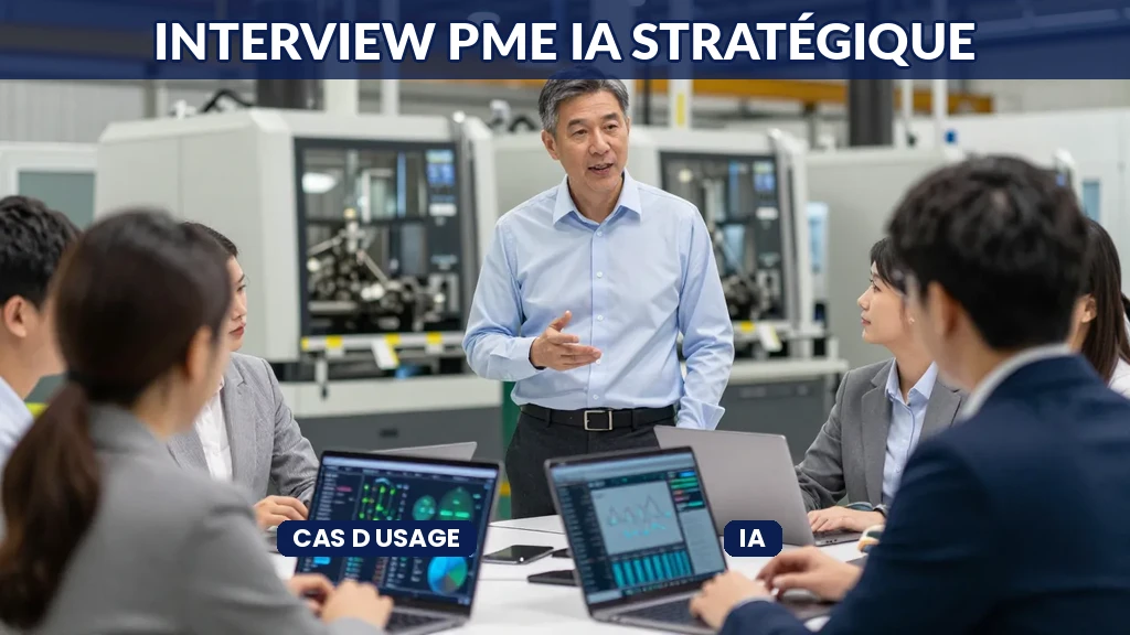 PDG de PME discutant transformation numérique et stratégie intelligence artificielle