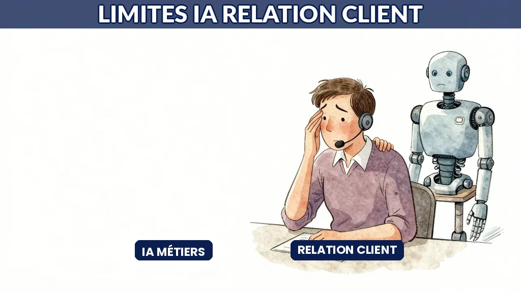 Agent support humain écoutant attentivement un client, montrant empathie et compréhension