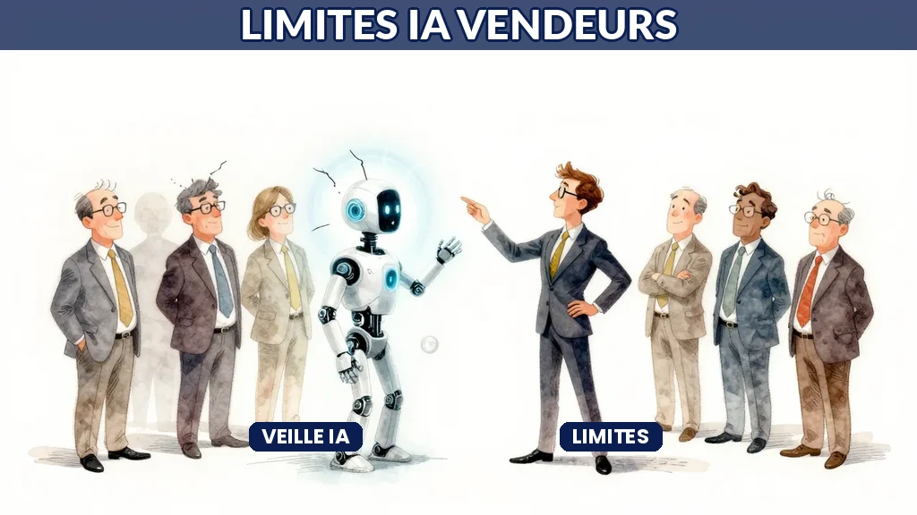 Illustration montrant un algorithme avec des limitations et des obstacles symboliques