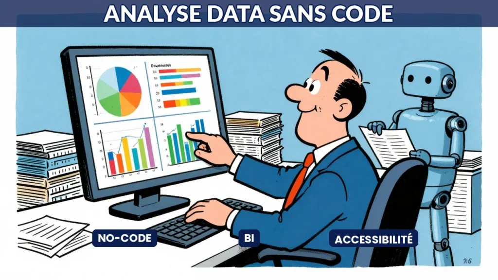 Outils IA d analyse de données accessibles aux non-techniciens avec interfaces no-code et visualisations automatiques