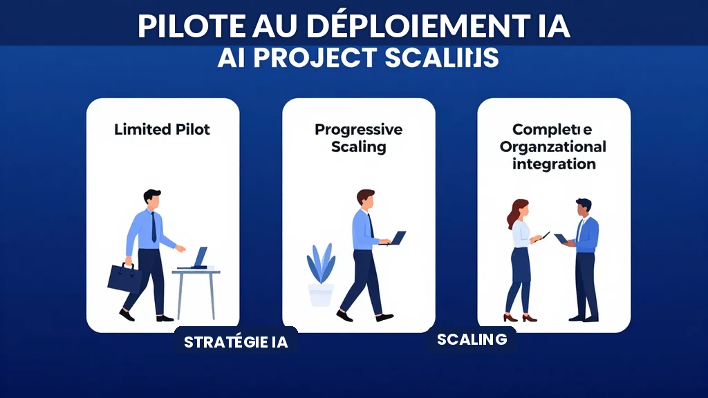 Trois phases scaling projet IA du pilote au déploiement complet