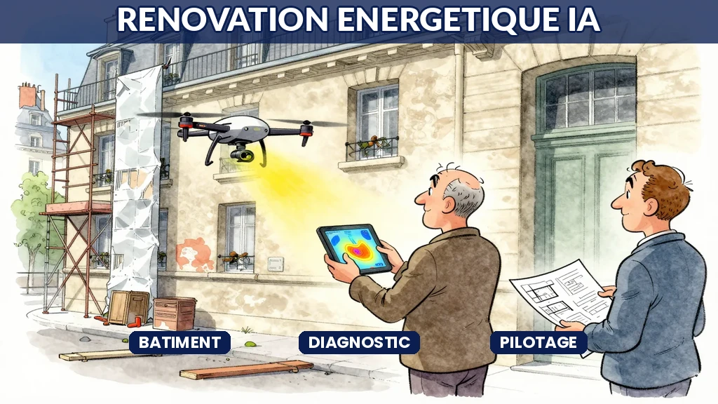 Expert français de la rénovation énergétique utilisant des solutions IA pour diagnostiquer et piloter la rénovation thermique d'un immeuble résidentiel