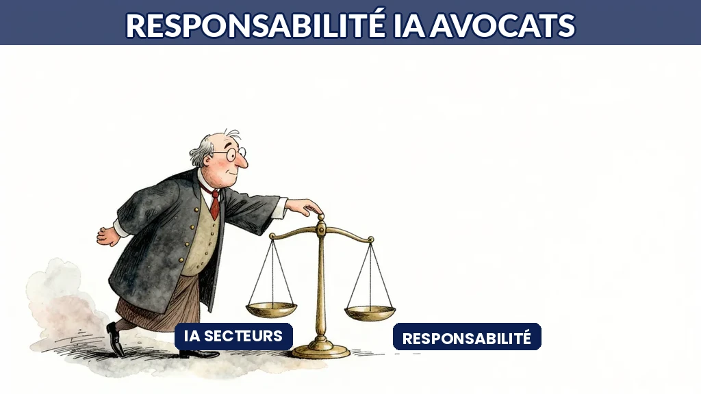 Avocat examinant un contrat avec notation de responsabilité
