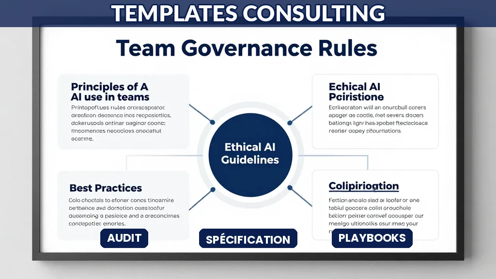 Ensemble de templates et frameworks de consulting IA organisés pour accélérer les missions clients
