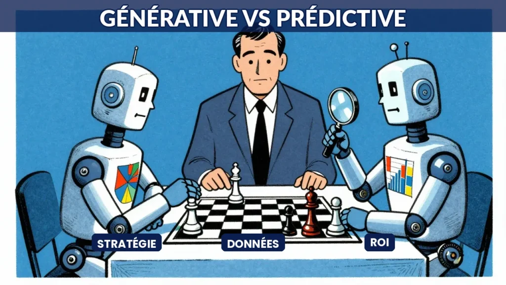 IA générative versus IA prédictive en entreprise complémentarité et différences stratégiques