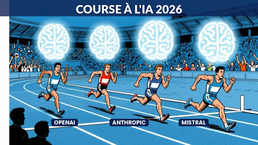 OpenAI Anthropic Google Mistral course à l IA en 2026 comparatif des stratégies et modèles