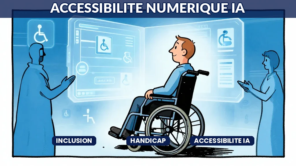 Personne en situation de handicap utilisant une interface numerique adaptee par intelligence artificielle pour naviguer sur le web