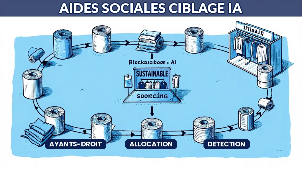 Tableau de bord analytique illustrant le ciblage automatisé des ayants-droit aux aides sociales par intelligence artificielle