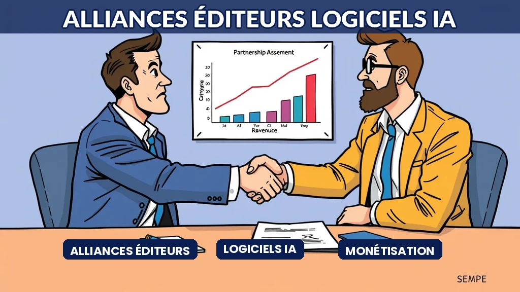 Consultant IA signant un accord de partenariat avec un éditeur de logiciel