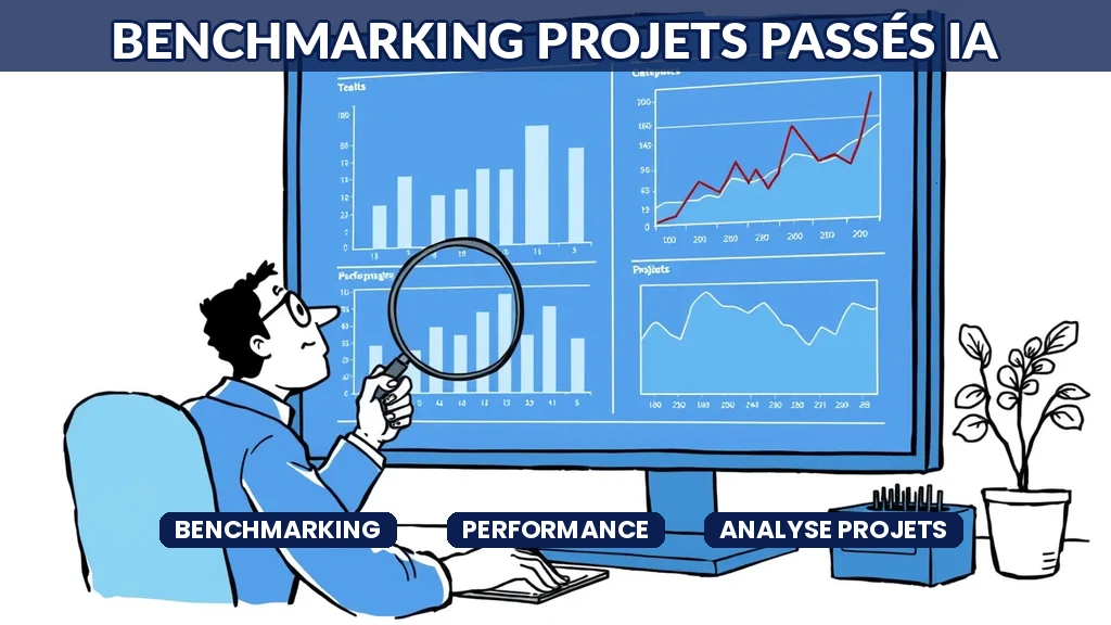 Analyste consultant des graphiques comparatifs de performance entre projets passés générés par IA