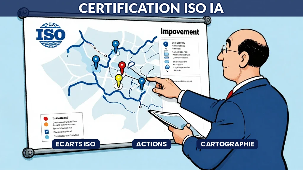 Cartographie interactive des écarts ISO générée par intelligence artificielle avec plan dactions correctives