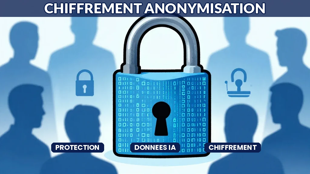 Schéma de chiffrement et anonymisation des données dans un pipeline intelligence artificielle en entreprise