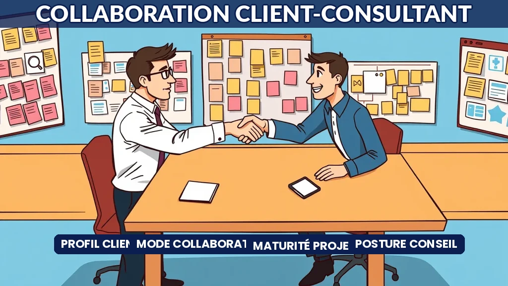 Consultant et client adaptant leur mode de collaboration selon le profil du projet en intelligence artificielle