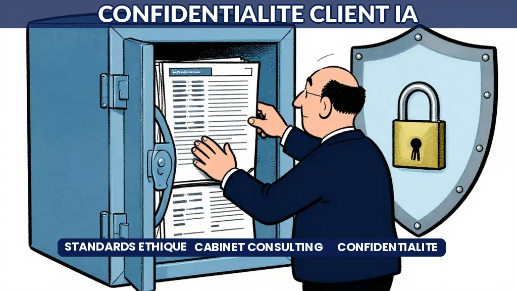 Cadenas numérique symbolisant la confidentialité des données client dans un cabinet de consulting en intelligence artificielle