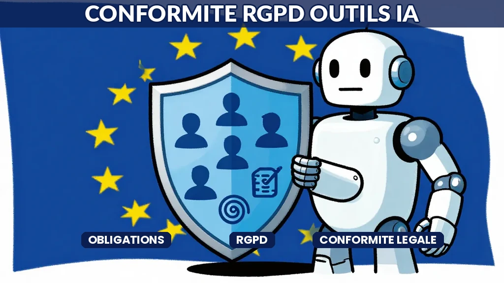 Illustration des obligations légales RGPD appliquées aux outils intelligence artificielle en entreprise