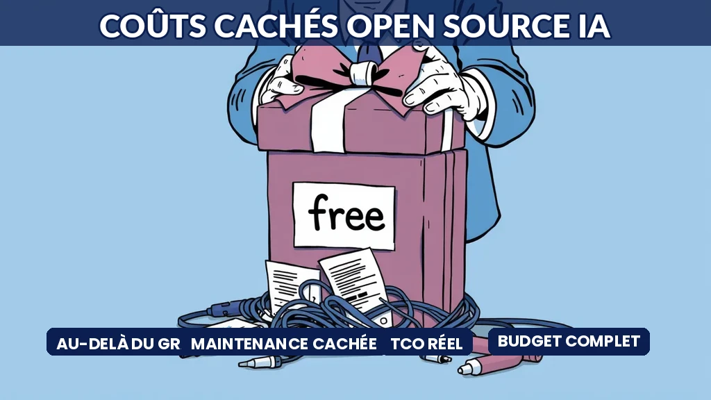 Homme d affaires découvrant les coûts cachés derrière un cadeau open source gratuit