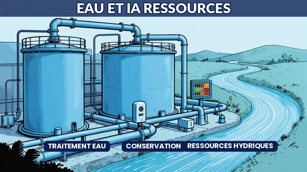 Station de traitement des eaux pilotée par intelligence artificielle pour optimiser la conservation des ressources hydriques