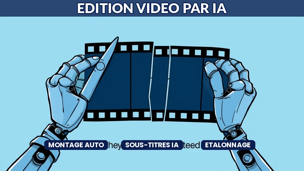 Interface de montage vidéo assistée par intelligence artificielle avec timeline automatisée et sous-titres générés
