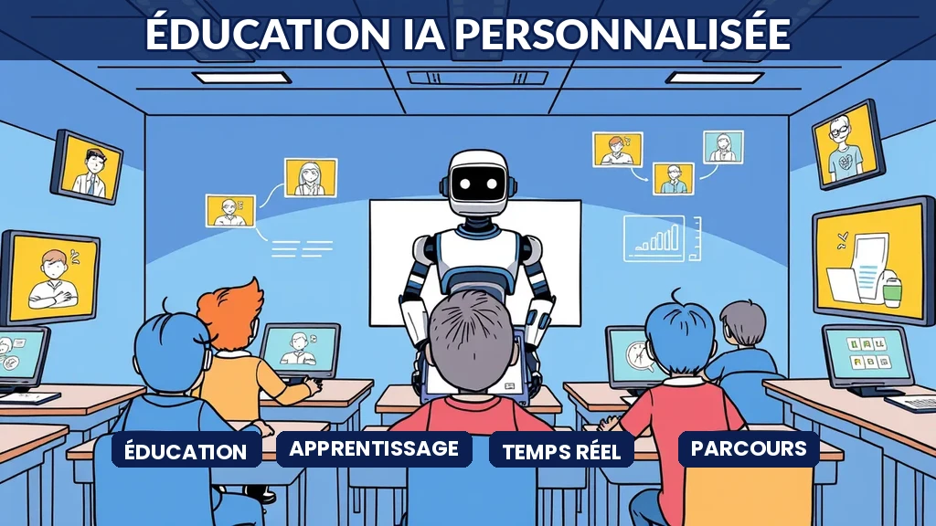 Robot enseignant adaptant des parcours d'apprentissage personnalisés pour chaque élève dans une classe