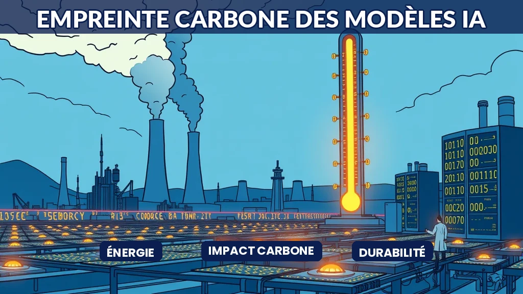 Graphique montrant l'empreinte carbone et la consommation énergétique de différents modèles d'intelligence artificielle