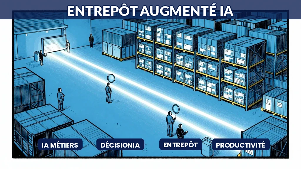 Smart warehouse with AI optimizing picking routes