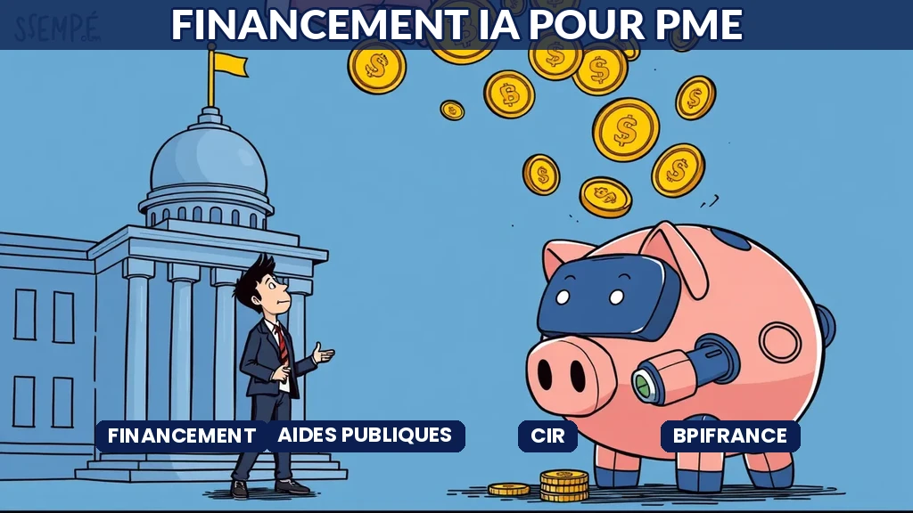Dirigeant PME explorant les dispositifs de financement public pour sa transformation IA