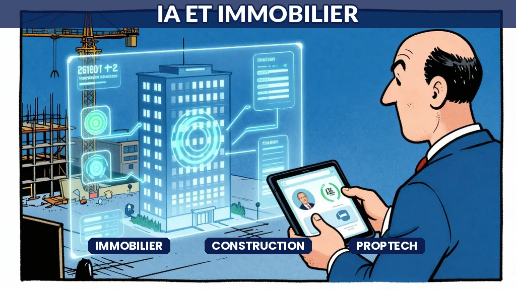 Chantier de construction avec un jumeau numérique et optimisation énergétique IA