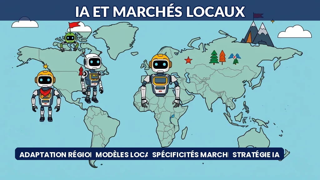 Carte du monde avec des modèles IA personnalisés pour différents marchés locaux