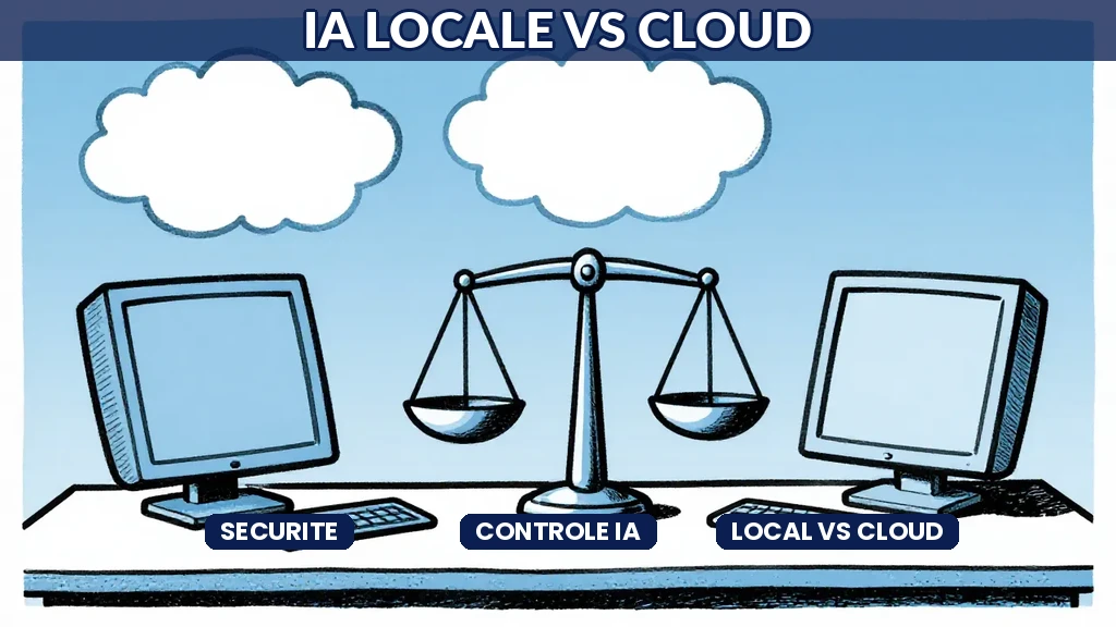 Comparaison entre un déploiement IA local sur serveur interne et un déploiement cloud avec enjeux de sécurité