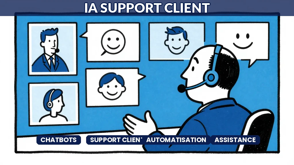 Chatbot IA assistant plusieurs clients simultanément avec fenêtres de conversation