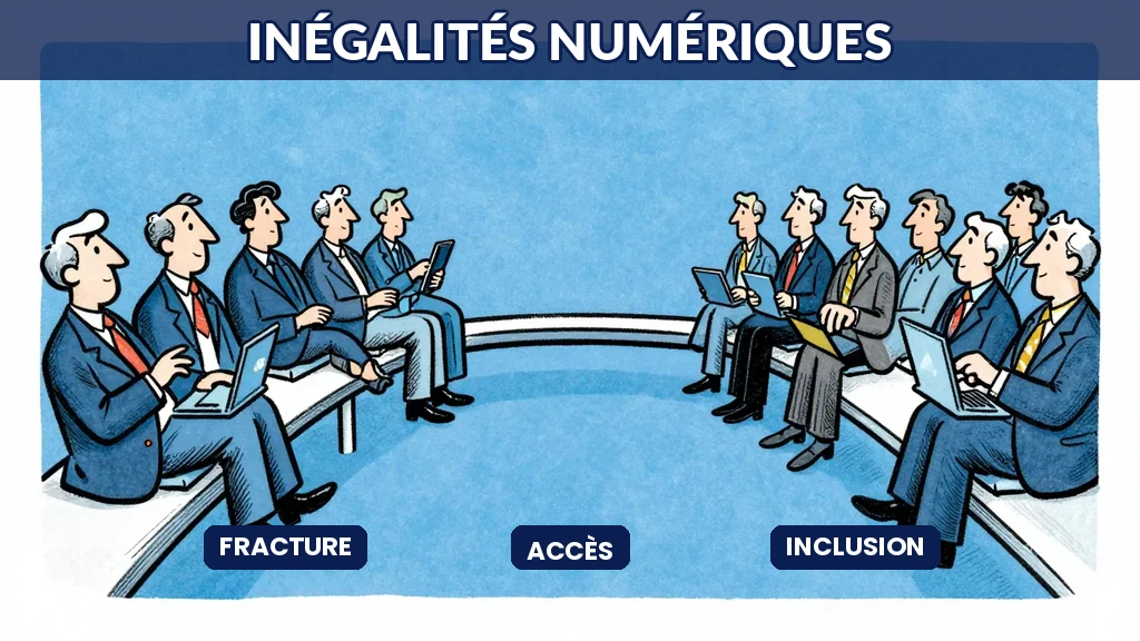 Illustration conceptuelle montrant convergence et divergence des opportunités numériques