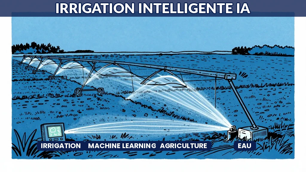 Système d'irrigation intelligent contrôlé par IA avec capteurs de sol et arroseurs automatiques
