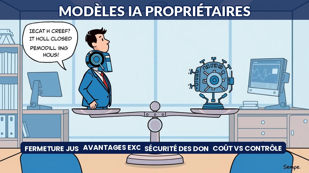 Balance décisionnelle entre modèles IA propriétaires fermés et solutions open source pour entreprises