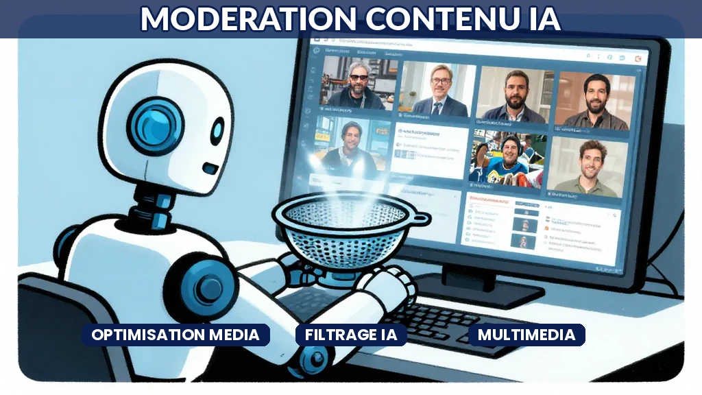Interface de modération automatique de contenu multimédia utilisant des algorithmes dintelligence artificielle