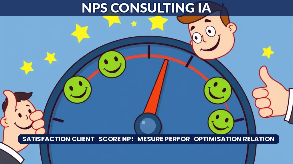 Tableau de bord NPS et indicateurs de satisfaction client pour cabinet consulting IA